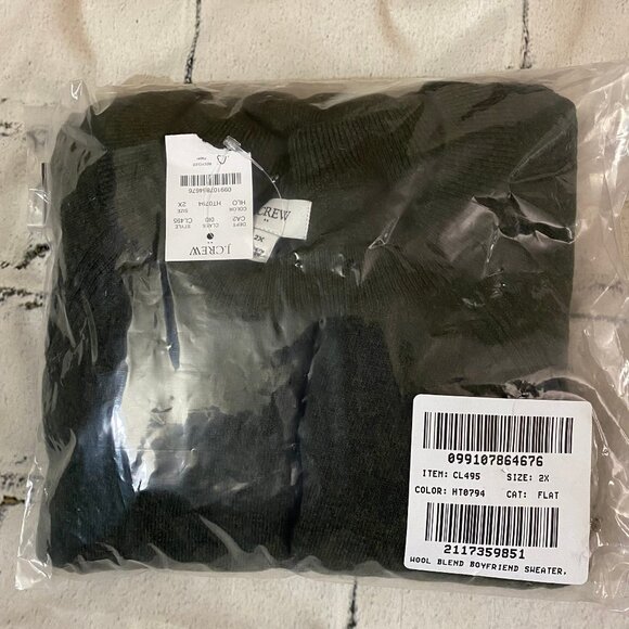 J. Crew Wool-blend boyfriend sweater 2X - Picture 4 of 7